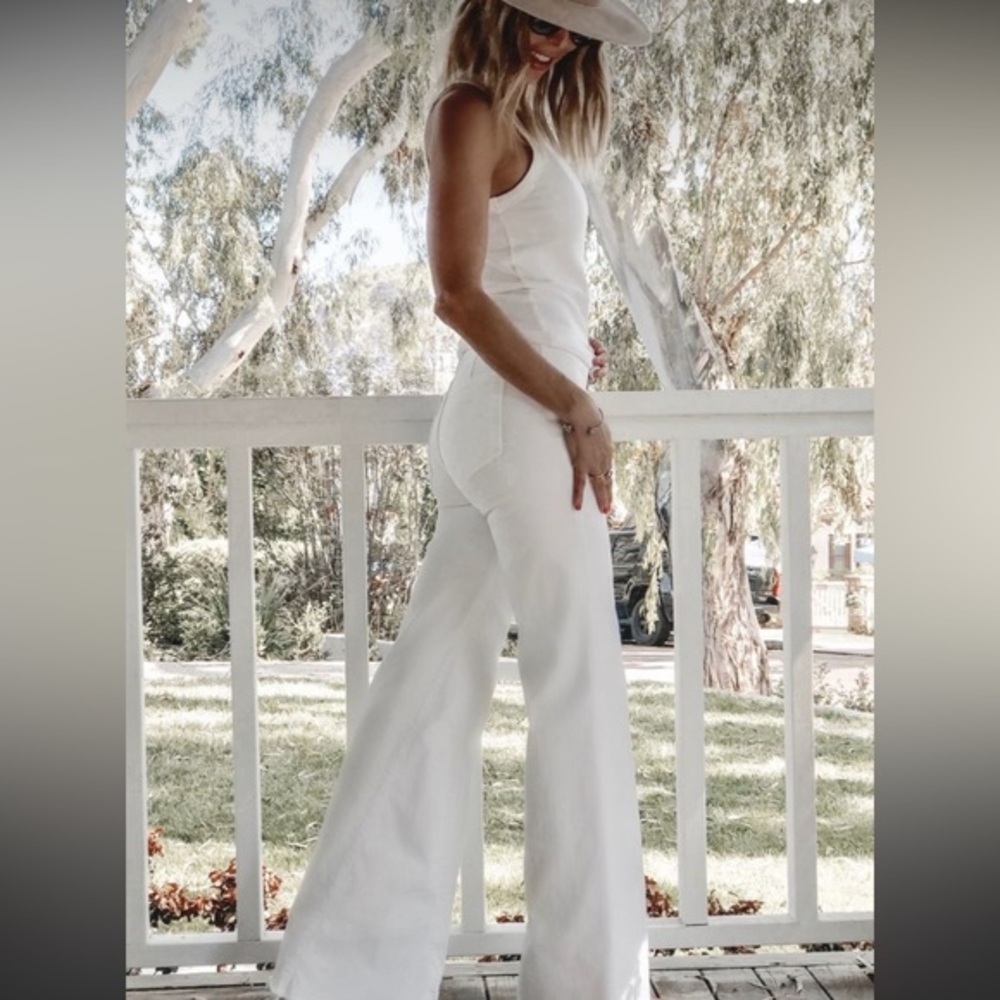 FREE PEOPLE WHITE FLARE JEAN